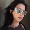 Mercury Reflective Jumps Cuit Hip-Hop Sunglasses For Womens Millennial Super Cool Futuriste