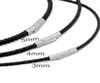 Moge 345 mm pour hommes Black Traité de cordon en cuir authentique en acier inoxydable Collier de fer à la chaîne entièrement bijoux 5758720