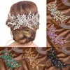 Luxury Gold Sier Color Women Hair Combs Wedding Bridal Hair Accores for Women Crystal Rhineste Head Jewelry 14l5#