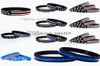 Nouveau bracelet en silicone American Flag Silicone Ligne rouge USA Flag Hand Circle Fashion Bracelets C02226245884