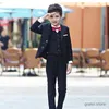 Suits Brand Kids Wedding Party Suits Flowers Boys Formal Suit Gentleman Blazer ceremony Costume 5PCS Garcon School wears L4