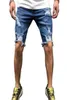 MEN039S JEANS MEN MODE BLUE DENIM RISPED SHORTS FÜR DEN OUDDOOR STREET HIP HOP BRORKEN KURZ Pant1805099