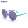 Warblade Kids Sunglasses柔軟な偏光のある子供サングラスラウンドフラワーガラス女の子男の子ベイビーシェードアイウェアUV400 240416
