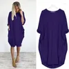 Casual Dresses Women's Clothing 2024 Loose Pocket Long Sleeved Dress