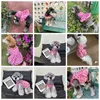 Vestidos de caia de colete de colete rosa de cão de pet -rosa de verão roupas cães de cães de cachorro pequeno gato de cachorro de moda pequena e fofa xsxl 240416