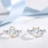 Cluster Rings Moonlight Stone Ring Couple's Friend Angel Demon Opening Adjustable For Men And Women's Fashion Personality