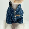 Camicia di denim per animali domestici, cane grande con pelliccia dorata, costosi abiti da cane samo, orsacchiotto, autunno pomeraniano e piastrelle di marea spessa inverno