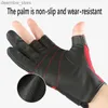 Cycling Gloves Autumn and winter outdoor riding fishing open three finger fishing gloves mens and womens non-slip sports bicyc riding glove L48