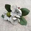 Dekorativa blommor 1 datorer konstgjorda riktiga touch eva skum magnolia bröllop blommor bukett hem simulering dekor po studiopografi rekvisita