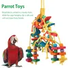 Other Bird Supplies Parrot Toys Hanging Rope Pet Ladder Wood Stand Budgie Parakeet Climb Cage Bite Toy Colorful Chewing