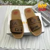 New top Designer Sandals Women's Woody Clogs Mule Flat Sandals Slide Letter loafers Slippers white Slippers Summer Beach Platform Canvas Shoes