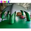 Partihandel grön och grå 10mlx10mwx5mh (33x33x16.5ft) Uppblåsbar spindeltält, utomhusrörbara utställningstält för evenemang