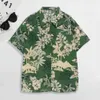 Chemises décontractées pour hommes Populaires boutons de séchage rapide CLOS DE RETOUR Collier d'été Feuilles florales imprimées Hawaiian Shirt Polydold 240416