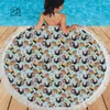 Towel Rooster Est Beach Shawl Fast Drying Swimming Gym Camping Big Round Yoga 3D All Over Printed