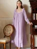 Abbigliamento da donna femmina femmina francese pajamas cotone in cotone arruffata fata da notte sexy vestiti per la casa principessa vittoriana per donne