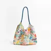 Sacs de soirée Mabula Luxury Design Femmes Sac grande capacité Toche à main décontractée Sac à main épaule de vacances avec figure de fleur