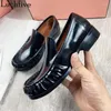 Casual schoenen 2024 Zomer dames doudou platte loafers slip-on runway formeel zakelijk leer mujer