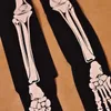 Sexiga Socks Women Halloween Costume Skeleton Bone Socks Sexiga strumpbyxor för Party Bar P8DB 240416