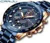 Top Luxury Brand Crrju New Men Watch Watch Sport Fashion Chronograph Chronograph Male Satianless Steel Wristwatch Relogo Masculino216Z8440711