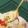 Setwares sets 6 stuks salade bestek set roestvrijstalen lepel lepel gouden server Europese stijl keukengereedschap accessoires