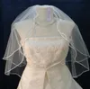 Whtie Ivory Wedding Veil Champagne Elbow Longueur Ribbon Edge Bridal Veil with Comb9373659
