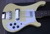 Rare Neck Thru Body 4 Strings Cream 4003 Electric Bass Guitar Chris Squire Signature Pickguard Rosewood Dishboard Dot Dot Inlay Chrome Hardware