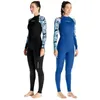 Frau Diver Tauchanzug Farbsticken m Neopren -Surfausrüstung Langarm schnell trockener Badeanzug Frauen Badebekleidung 240407