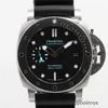 أصيلة Panerei Submersible Watches Men's Watch Submergeble PAM02683 مطاط الفولاذ المقاوم للصدأ في الأسود رجال ساعة 5EZC