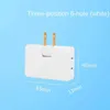 EE. UU. 3 en 1 extensión enchufe adaptador eléctrico 180 grados rotación mini forma ajustable converter de carga de teléfono móvil