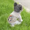 ペットの服春夏犬アパレル猫犬Tシャツ通気性ポリエステルベスト子犬子猫のペット用品チワワフレンチブルドッグ衣類XS Y108