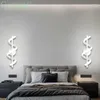 Wandlampen Minimalistisch LED LAMP NAORDIC SLAAPKAMER BEDBAD SCONCE Zwart Wit goud Decoratieve verlichting Woonkamer Corridor Binnenarmaturen