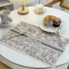 Design Brands PVC Insulation Placemats Fashion Heat Resistant Non-Slip Waterproof Pad Luxury Coasters Dining Table Decoration Home Textiles43*29cm-1