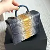 Fashion Designer bag Cowhide light gold chain fastener with low-key casual compact can hold size20X14cm milk box bag