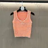 Sexy gestreepte tanktop dames mode eenvoudige streak gebreide dunne crop tops zomer mouwloze casual tanktops