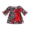 2020 Valentine Baby Girls Love Princess Tops Children Children Flare Half Mancheve Love Heart Bow Robes Fashion Boutique Kids Clothin8934846