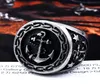 316L Stainless Steel Ring Anchor Biker Men Ring Punk Vintage Finger Gold Anchor Top Quality Fashion Jewelry1313433