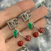 Colar de letra de frutas personalizadas colorido diamante insanda fashion internet celebridade clavicular Brincho jóias jóias de casamento festival de natal presente