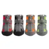 4PCSSet Antislip Dog Shoes Reflective Wearresistent Pet Breattable With Zipper 240402