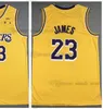 Mężczyzn Młodzież Młodzież Koszykówka LeBron 23 James Jerseys Bryant Anthony 3 Davis d'Angelo 1 Russell Austin 15 Reaves Team City Black Purple Yellow Custom Numer Numer