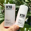 Shampoo Conditioner K18 Leave-In Repair Hair Mask Molecar Treatment To Dry Or Damaged 50Ml 4 Minutes Reverse Damage Drop Delivery Prod Ote8V