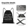 Shopping Bags Custom Coralines Movie Quote Drawstring For Training Yoga Backpacks Women Men Sports Gym Sackpack