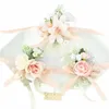 Розовые цветочные корсажные браслеты ribb розовая подружка невесты