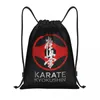 Bolsas de compras Custom Kyokushi Karate Drawstring Backpack Men Women Mulheres Sacos de Sackpack de Artes Marciais de Artes Marciais para viajar