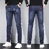 Jeans de moda de jeans Grey Stretch Slim Fit Personalidade simples Roupas masculinas Casual Skinny Denim Troushers