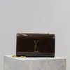 10a Klassiker Bordeaux Patent Leder Gold Schnalle K Ate Sonnenuntergangstasche Abendbeutel Designer Damen Mann Umhängetasche Luxurys Handtasche Original Lederwaren Waren