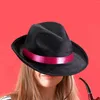 Berets Fedora Hat Jazz Bowler Men Women Fashion Headgear Panama Top For Rave Party Nightclub Travel Halloween