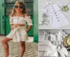 Ins Girl Girls Summer White Outfits 2020 Nuovi bambini per bambini Dew Shoot Shor Short Shorts Bows Shorts Shorts 2pcs Set set A22625535126