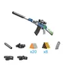 Gun Toys New Akm Foam Gun Childrens Manual Toy Gun AK 47 Machine Shell Eject Gel Ball Blaster Boys Airsoft Games 240417