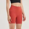 Lu Fiess Bike Align Running Women High Rise Back Back Stretchy Shorts Sport Workout Leisure Yoga Gym Court-citronnage Gym de gymnase