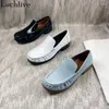 Casual schoenen 2024 Zomer dames doudou platte loafers slip-on runway formeel zakelijk leer mujer